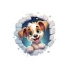 Creative Cute Dog Breaking Through Wall Waterproof Self Adhesive Toilet Lid Sticker Bathroom Home Decor