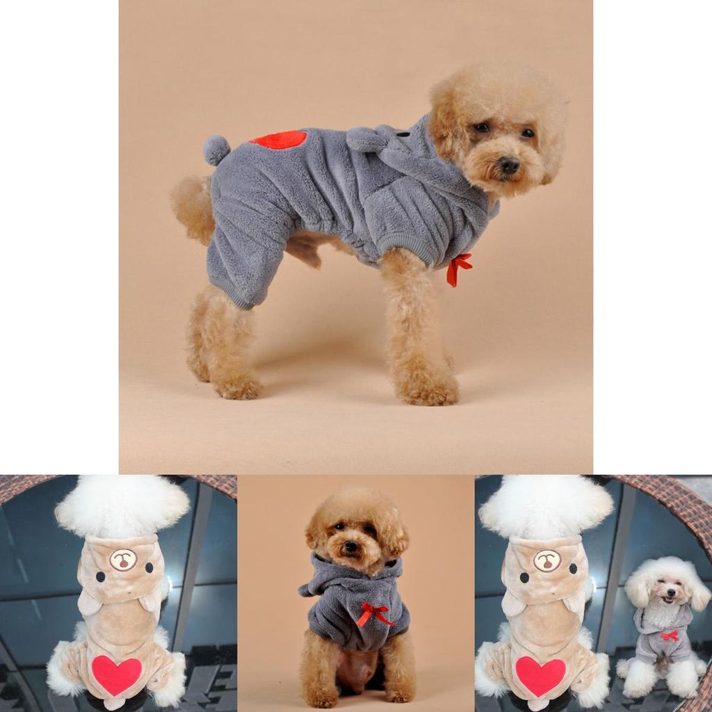 Cozy Fleece Bear Costume For Small Dogs Perfect For Winter And Autumn Days