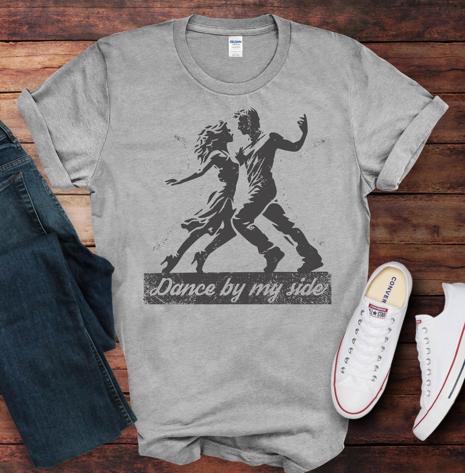 Dance by My Side/ Tee/ A Stencil Ode to Partnership in Dance/ Unisex Softstyle T-Shirt 4XL