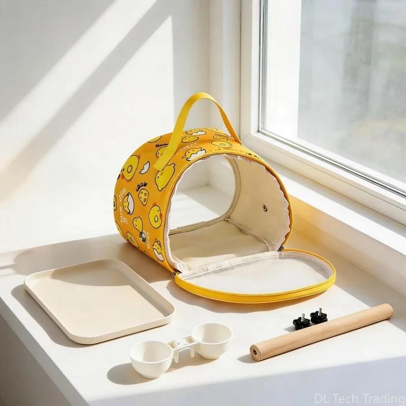 Portable Bird Travel Carrier Bag Breathable Foldable Parrot Cage for Cockatiels Sugar Glider Small Pets Outdoor Walking