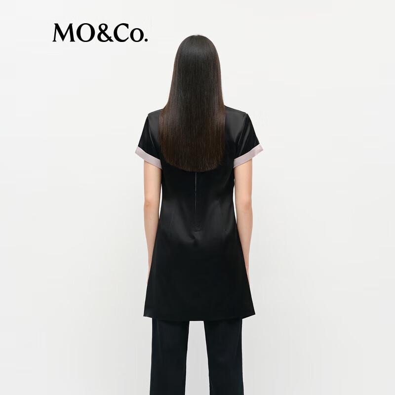 MO&Co. New Chinese Style Acetate Pleated High-Waist Dress