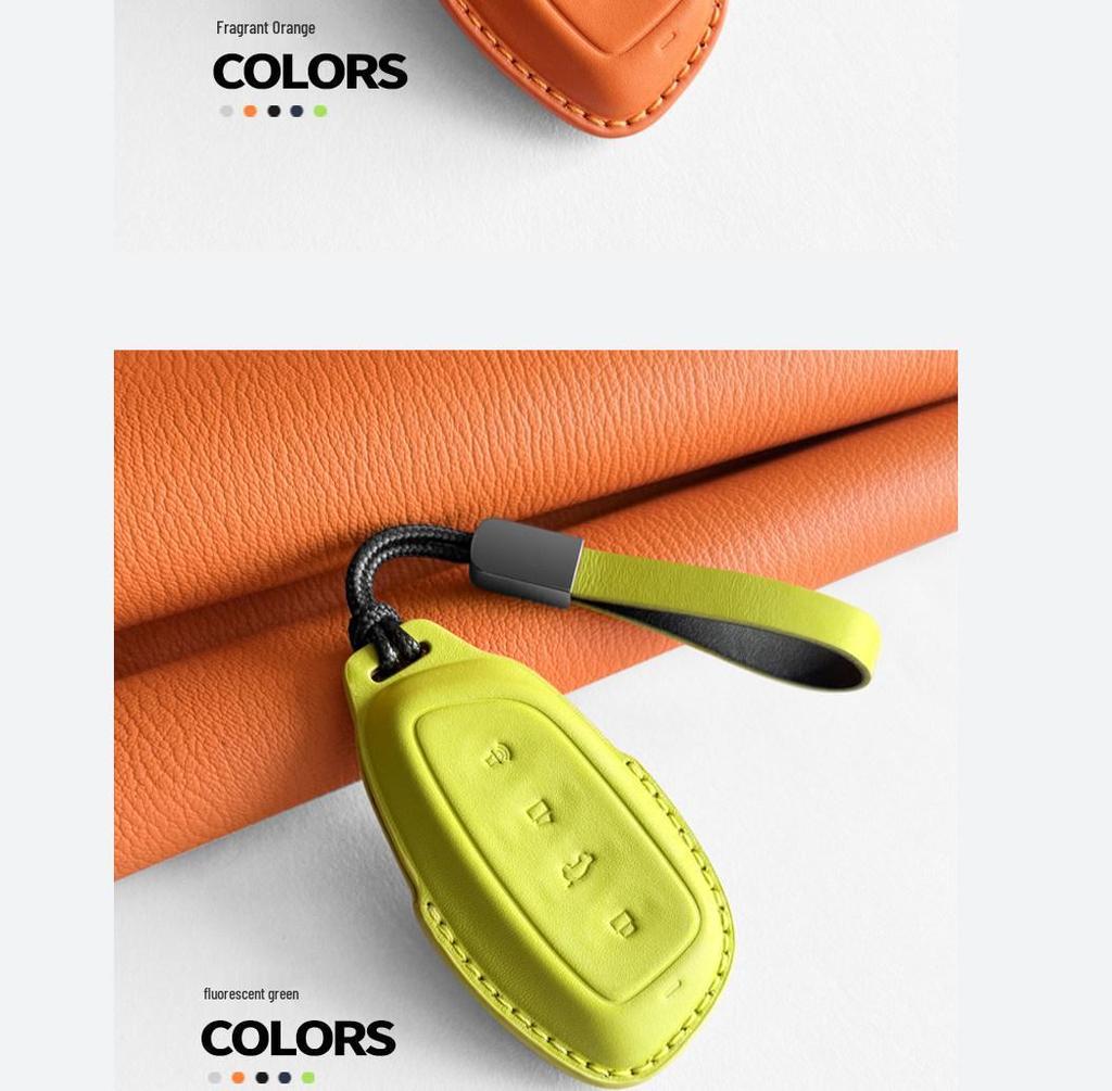 Haval Third Gen H6 Genuine Leather Key Case for H5/H9, Xiaolong/Menglong, Big Dog Car Key Holder