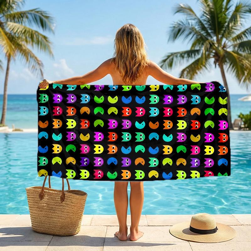 Pixel Game Fashion Beach Towel: Ideal for Summer Adventures Soft, absorbent and quick drying suitable for swimming and bathing