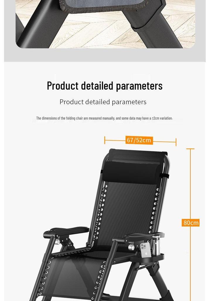 Premium Reclining Backrest Chair for Relaxing and Sleeping, Foldable for Home & Balcony Use