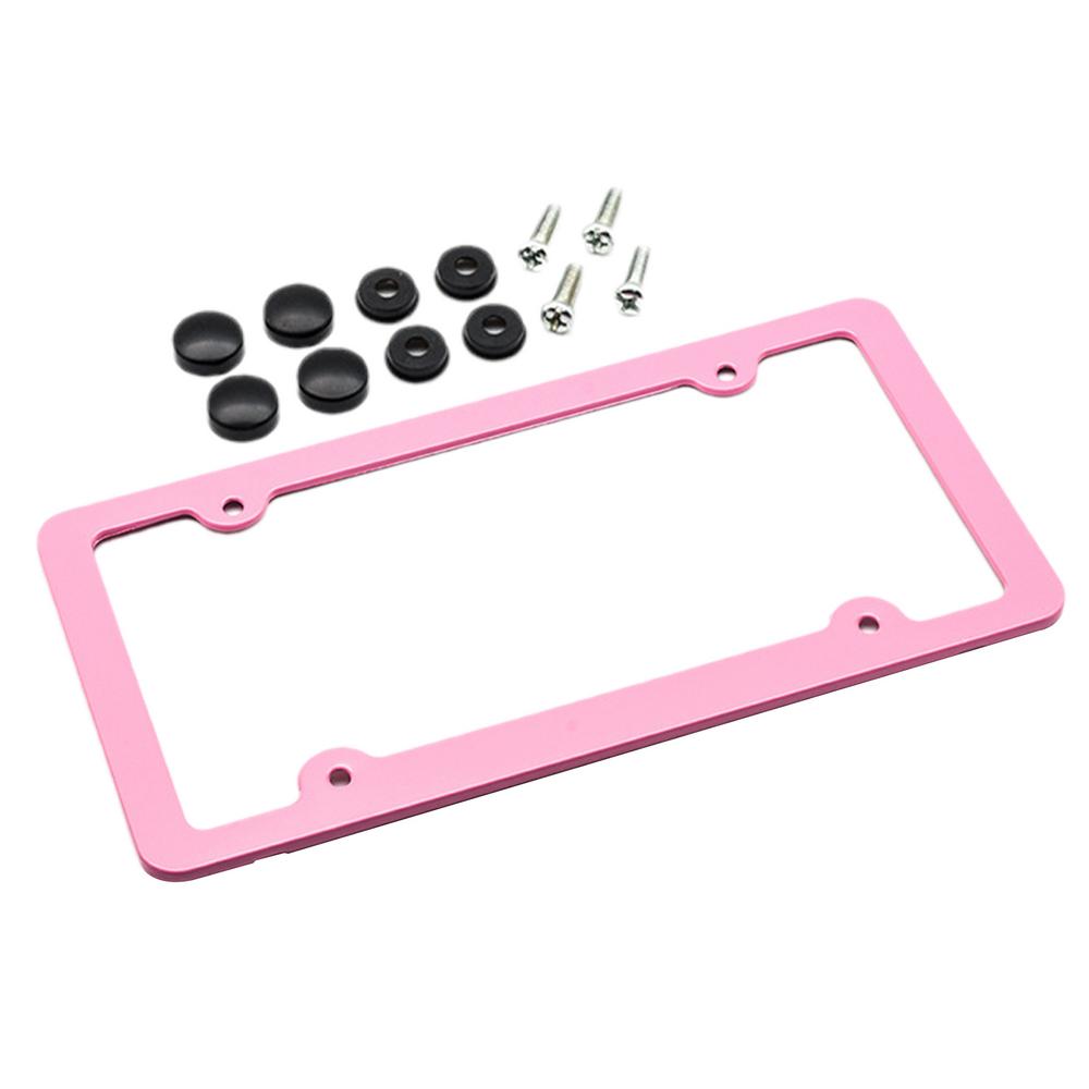 Tag Frame For License Plate Aluminum Alloy Tag Frame Protector Unbreakable Protection Frame With Screws & Nuts For American