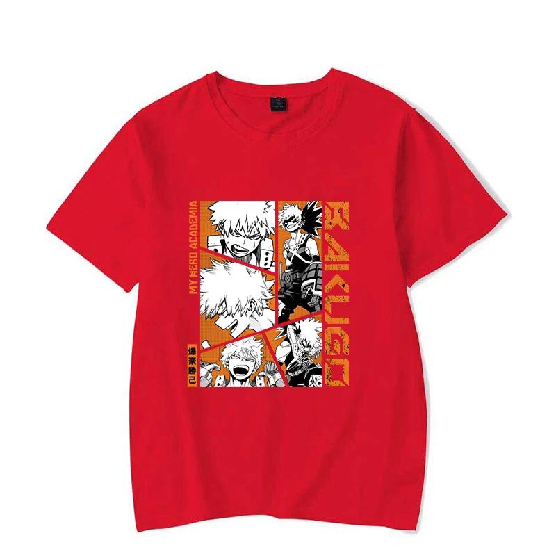 Tricouri Noi Anime Bakugou Katsuki Imprimate pentru Femei Bărbați Tricou de Vară Personalitate Casual Mânecă Scurtă Gât Rotund Topuri T-shir