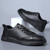 Men's Trend Casual Board Shoes Youth Korean Version of Genuine Leather Men's Sports Shoes First Layer Cowhide Flat Shoes Versatile Leather Shoes