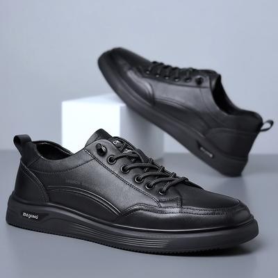 Herren Trend Casual Board Schuhe Jugend Koreanische Version aus echtem Leder Herren Sportschuhe erste Schicht Rindsleder flache Schuhe vielseitige Lederschuhe