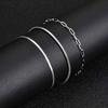 Men's Thin Chain Bracelet,Never Fade Stainless Steel Adjustable Wristband,Minimalist Hip Hop Jewelry Gift