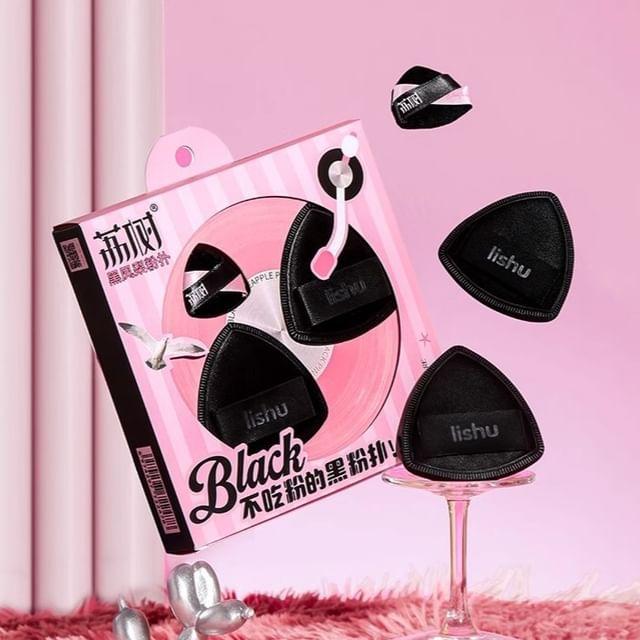 lishu - Record Series Black Pineapple Puff Puff Set (3pcs)