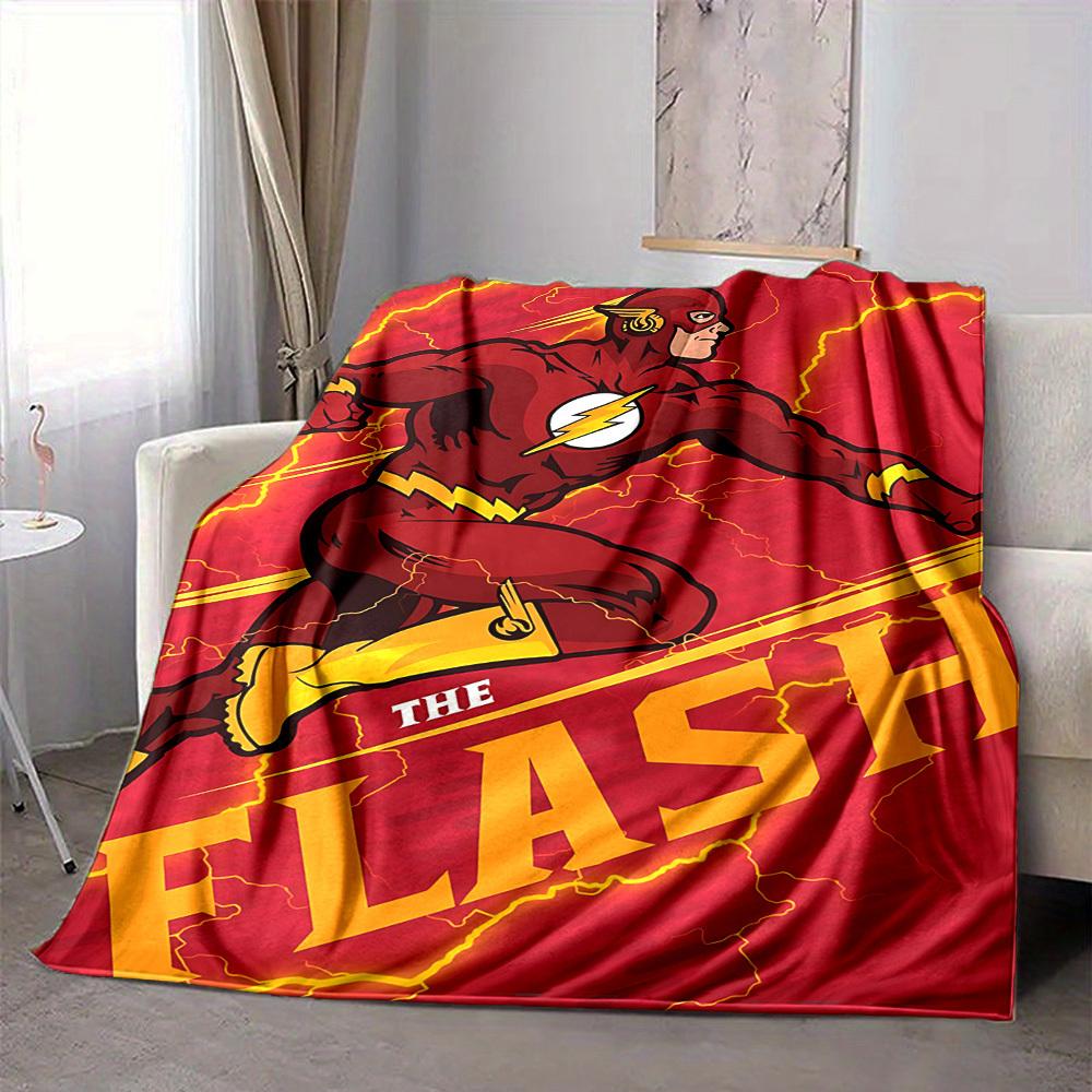 

1pc The Flash Flannel Throw Blanket - Lightweight Soft Warm All-Season Blanket for Sofa, Bed, Travel, Camping L1029137 80x120cm