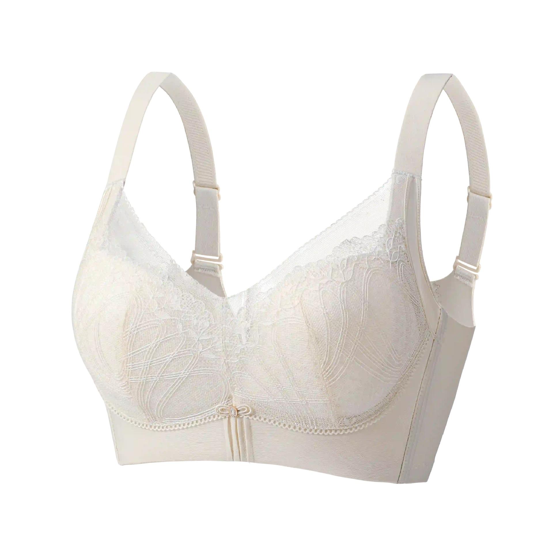 

Breathable sexy small breasts show large adjustment type without steel ring, double breasts gather medium and thin inner lace bra 75B