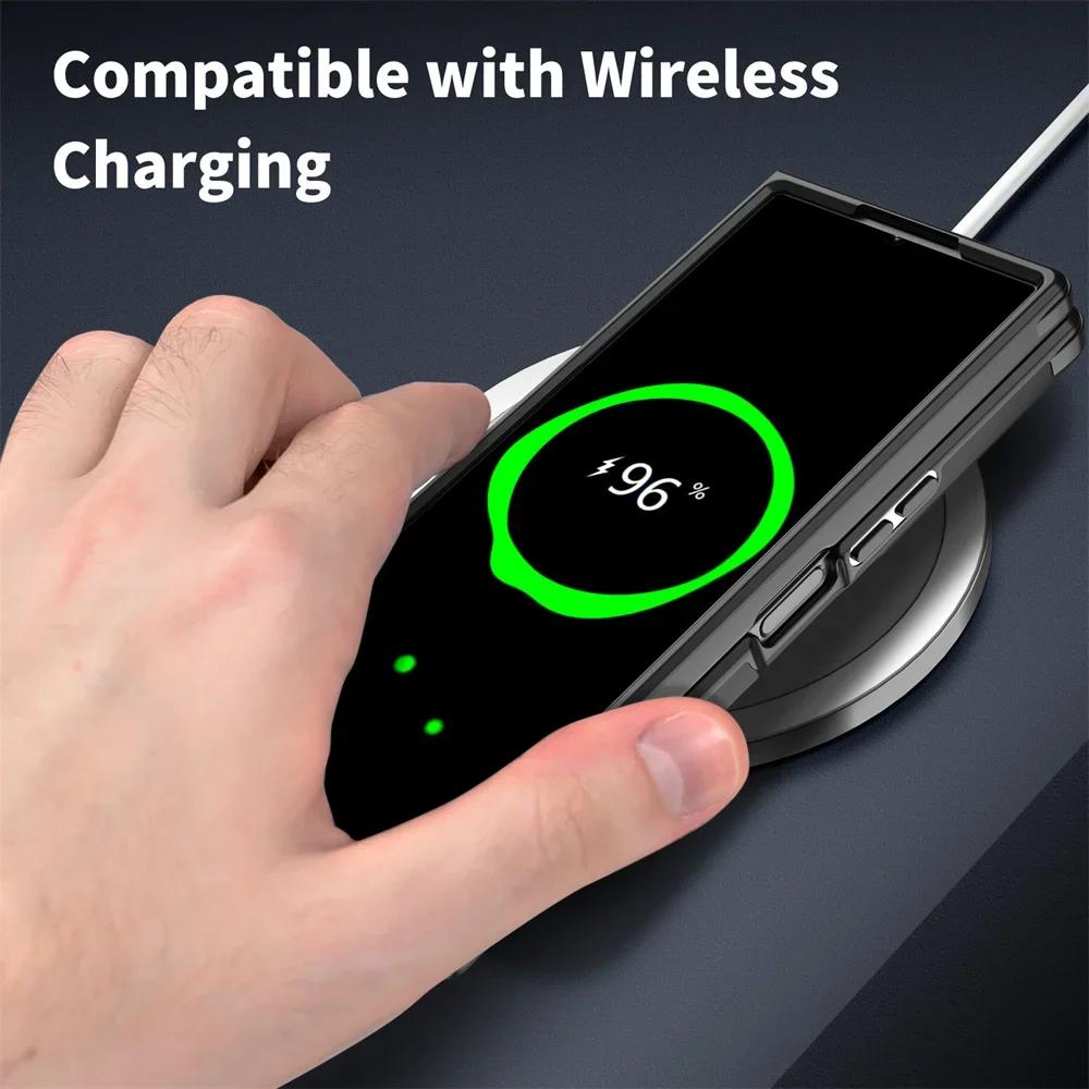 Luxusní posuvný kryt na telefon s ochranou fotoaparátu pro Samsung Galaxy Z Fold 7 6 5 Fold6 Fold4 Fold5 ZFold7 Nárazuvzdorný pancéřovaný zadní kryt