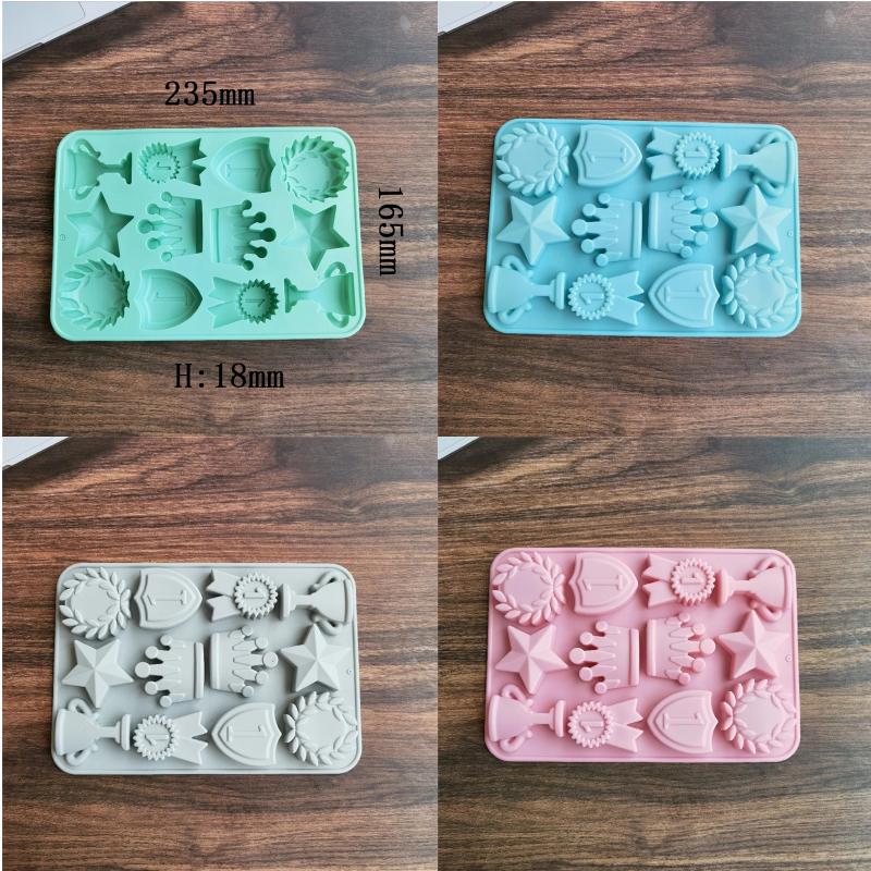 Medal Trophy Mold DIY Candy Chocolate Soap Mold Cake Decorating Tools Silicone Bakeware Molds for Baking Icing Molds