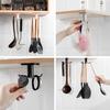 1 Pcs 360 Degrees Rotated Kitchen Hooks Self Adhesive 6 Hooks Home Wall Door Hook Handbag Clothes Ties Bag Hanger Hanging Rack WBL