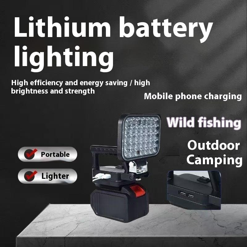 1Pcs Cordless Outdoor Work Fishing Handheld Emergency Tool Led Light For Lithium Battery 3In Portable Spotlight No Battery