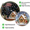 Creative Christmas Window Gifts Clings Snowy Tree Squirrel Xmas Village House Rabbit Seasonal Glass Surface Stickers Sticker Double-Sided
