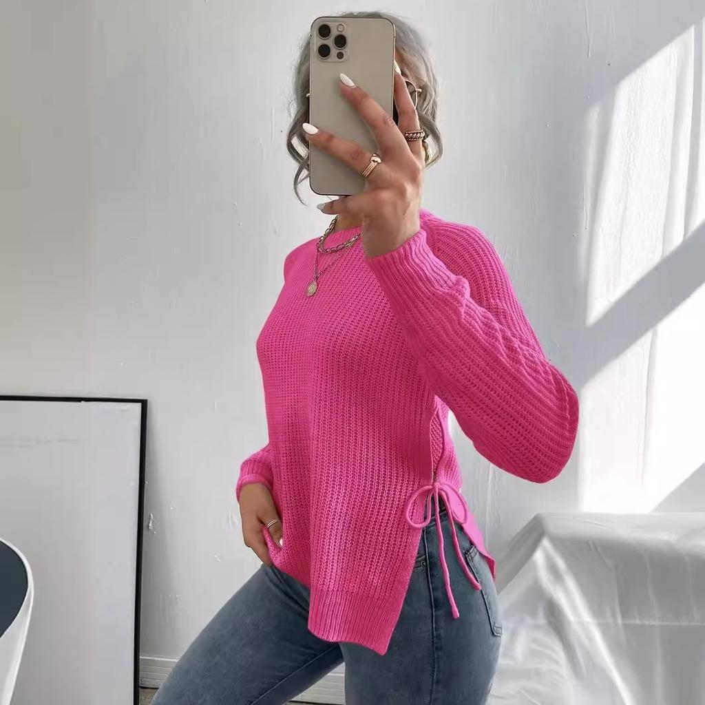 Dámský svetr podzimní a zimní volnější ležérní svetr pletený top