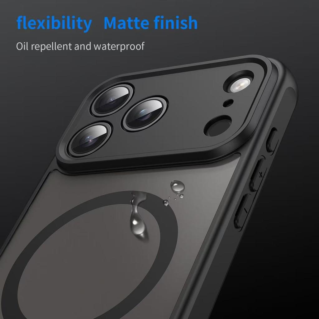luxury solid color Magsafe magnetic shockproof cover for iPhone 17 Air Pro Max 16E wireless charging business phone case