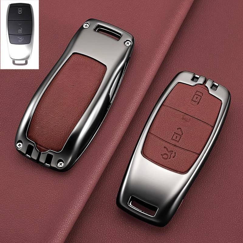 For Mercedes Benz new key protection case C260L shell E300L buckle A200L car glass/GLB/GLC/GLE high-end feel