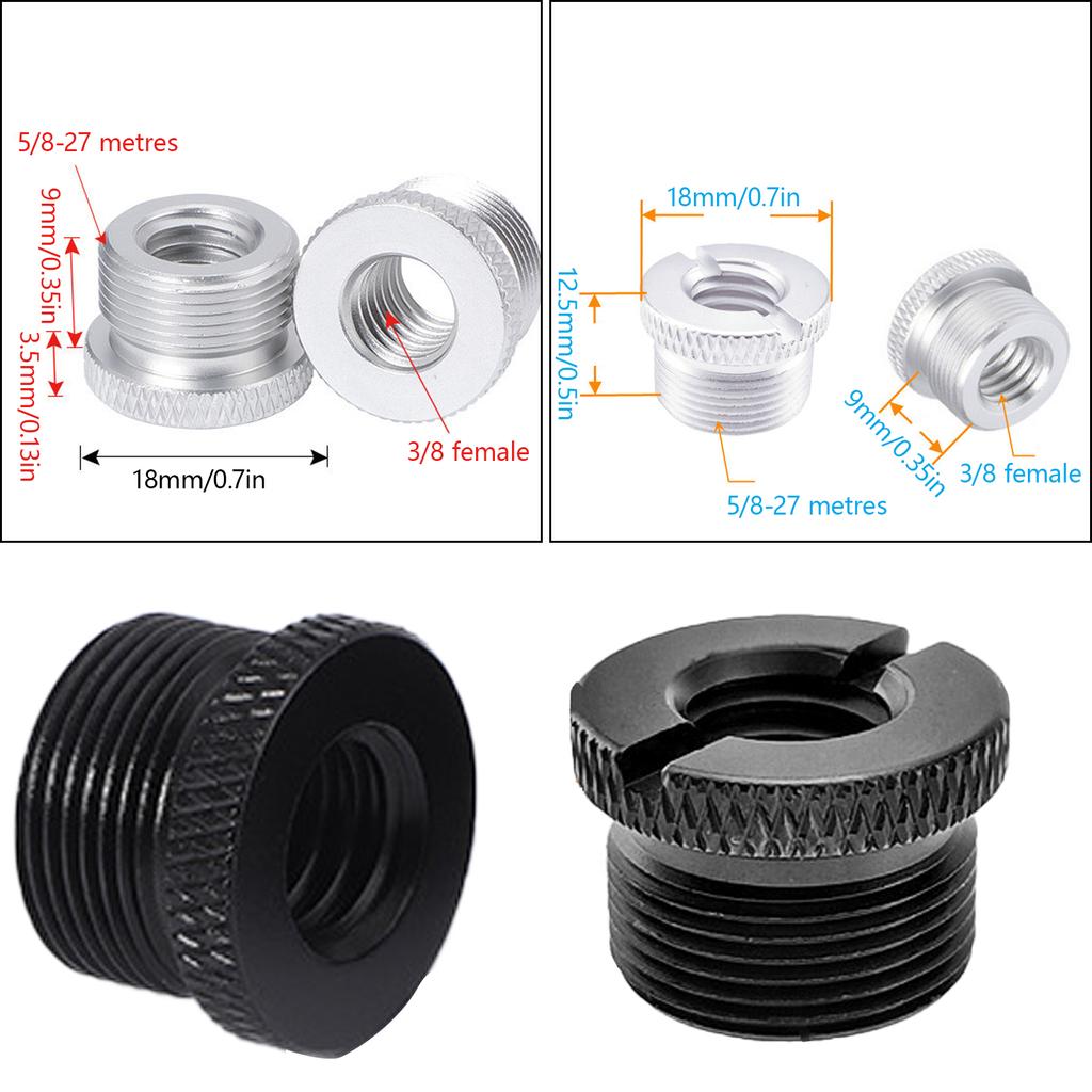 Screw Adapter Aluminum Alloy Thread 3/8 Female To 5/8 Male Laser Level Camera Tripod Use