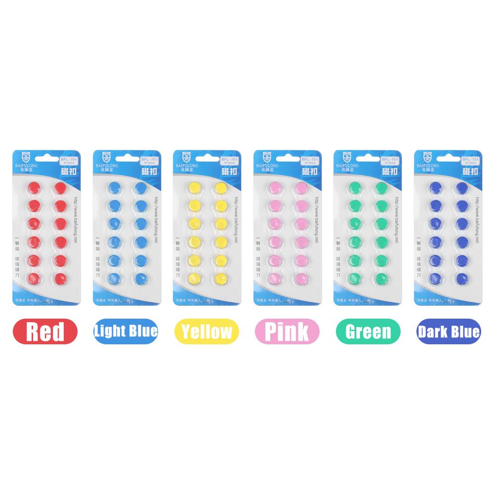 12PCS Round Whiteboard  Tools Teaching Magnetic Sticker Fridge Magnets Classification Home Decor Kitchen Accessories 10MM