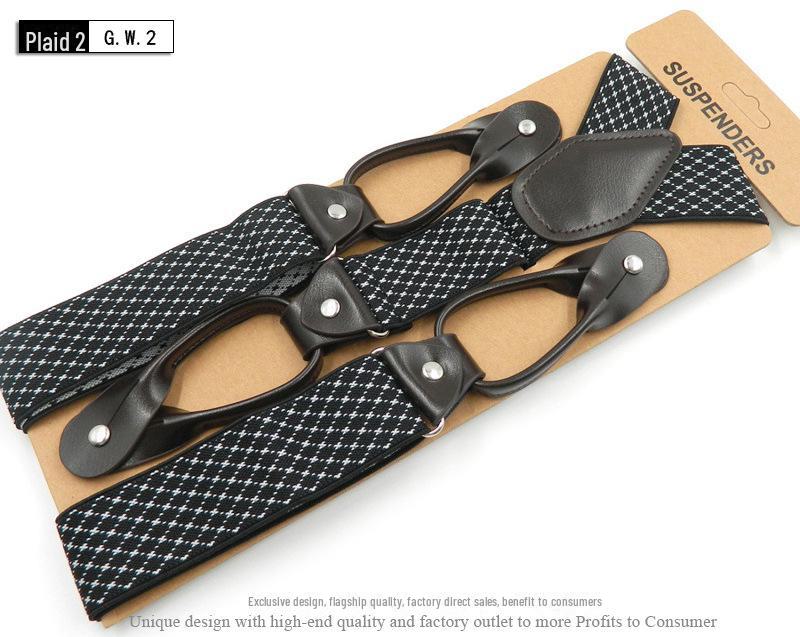 

Подтяжки унисекс Business на пуговицах и застежке-клипсе - британский стиль, ширина 3,5 см 120 cm