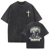 Christian Religious Series Jesus Vintage Washed T-shirt Men Women Gothic Rock Oversized Short Sleeve T Shirts Hip Hop Streetwear