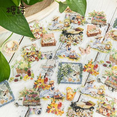 30pcs/1lot Kawaii Stationery Sticker Leisure Life Junk Journal Decorative Scrapbooking DIY Craft Sticker