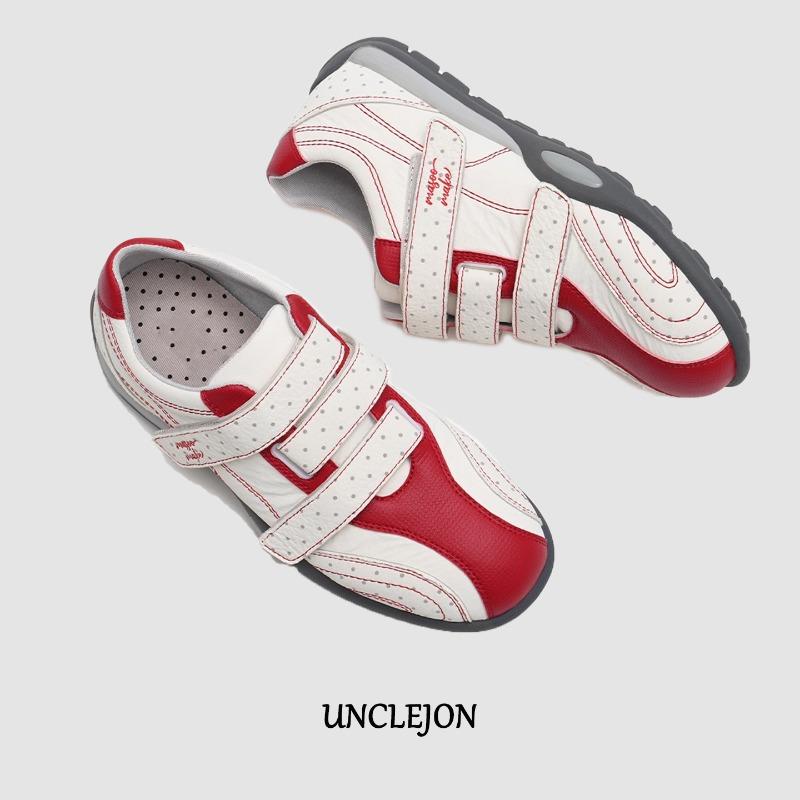 Velcro Women's Shoes Autumn New Retro Polka Dot Platform Sports Casual Single Shoes Women