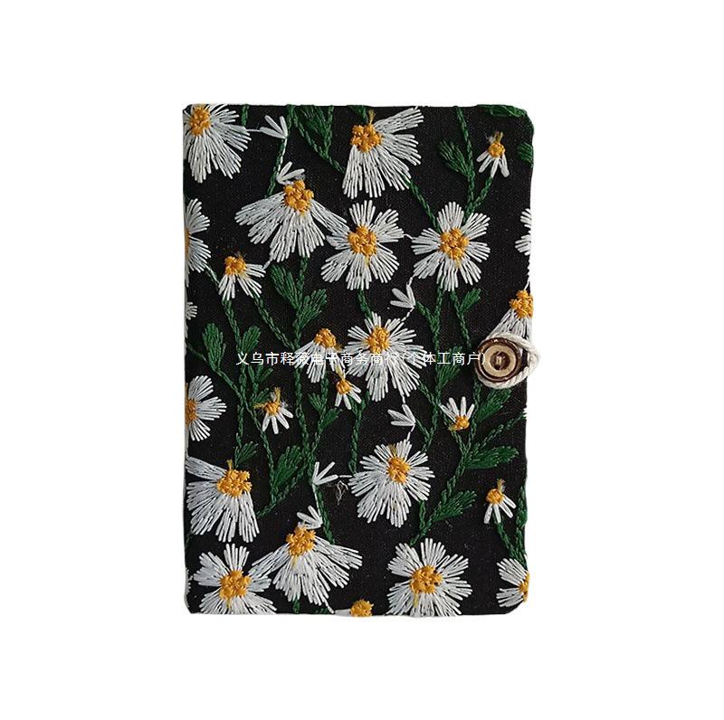 A6 Embroidery Cloth Notebook: Student Planner & Diary