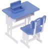 1 Satz Miniatur Puppenhaus Schultisch Stuhl + Stiftebox Rollenspiel Schreibwarenmodell für Puppenzubehör Spielzeug