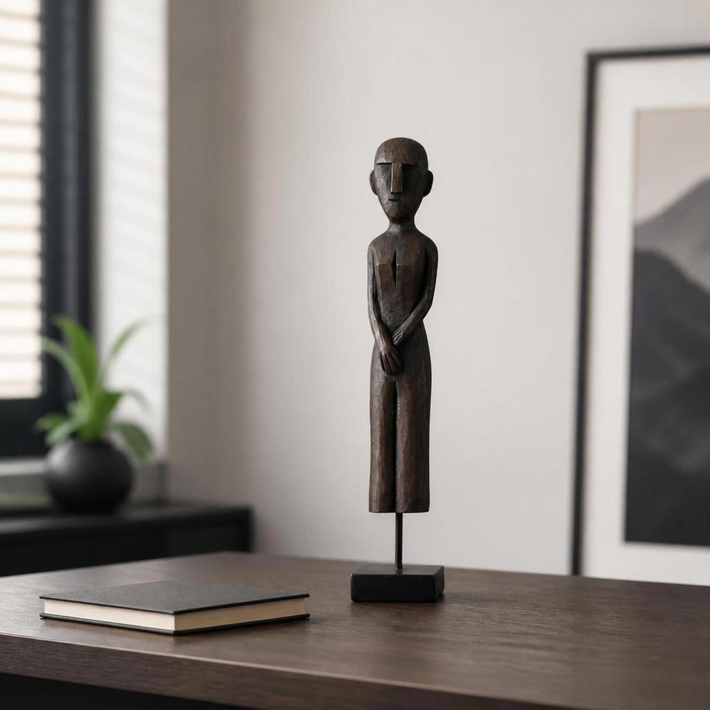 Human Figure Sculpture Contemporary Abstract Statue Minimalist for Entryway