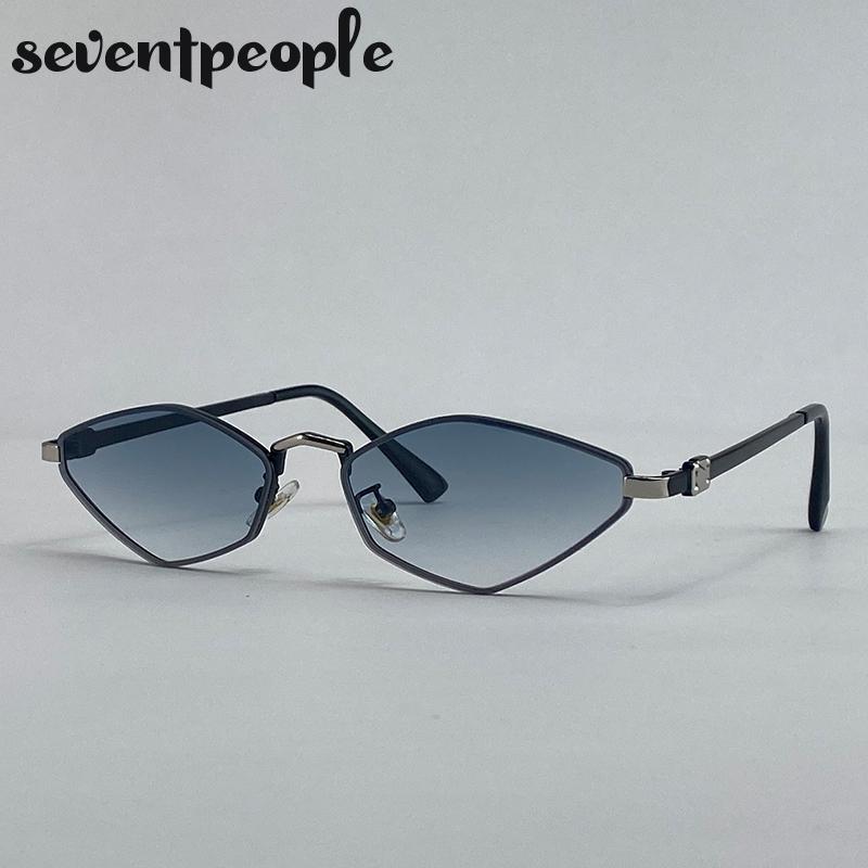 

Y2K Punk Small Frame Polygon Sunglasses Women Luxury Brand Vintage Cat Eye Sunglass Trendy Hexagon Shades For Ladies UV400
