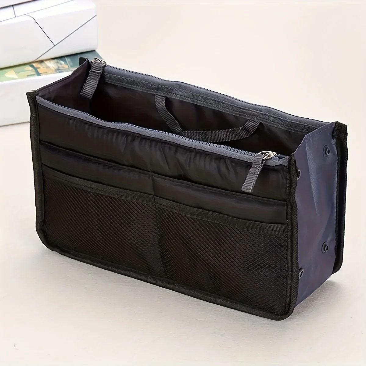 

Многофункциональная складная сумка для хранения с двойной молнией, большая емкость для хранения туалетно-косметических принадлежностей, большая классификационная сумка