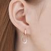 14K GF Bold Round Drop One-Touch Earrings C24EGF194