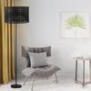 Iron Hollow Oval Lampshade, Metal Engraving, Compatible with E27 and E14 Lampholders (Black)