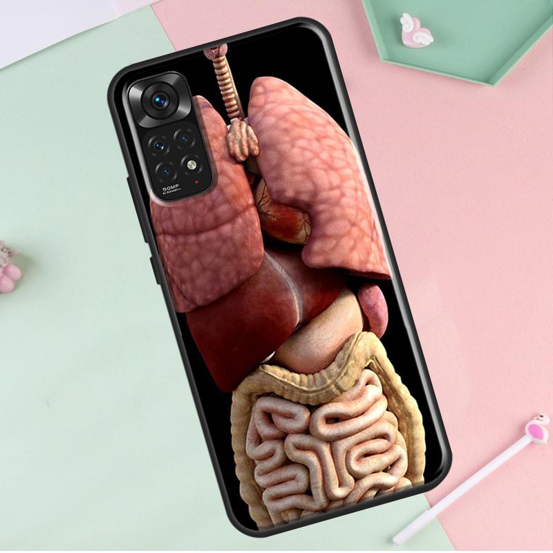 Medical Human Organs Heart Art For Redmi Note 12 Pro Plus Cover For Redmi Note 10 8 9 11 Pro 12S 11S 10S 9S 9C 10C 12C Case