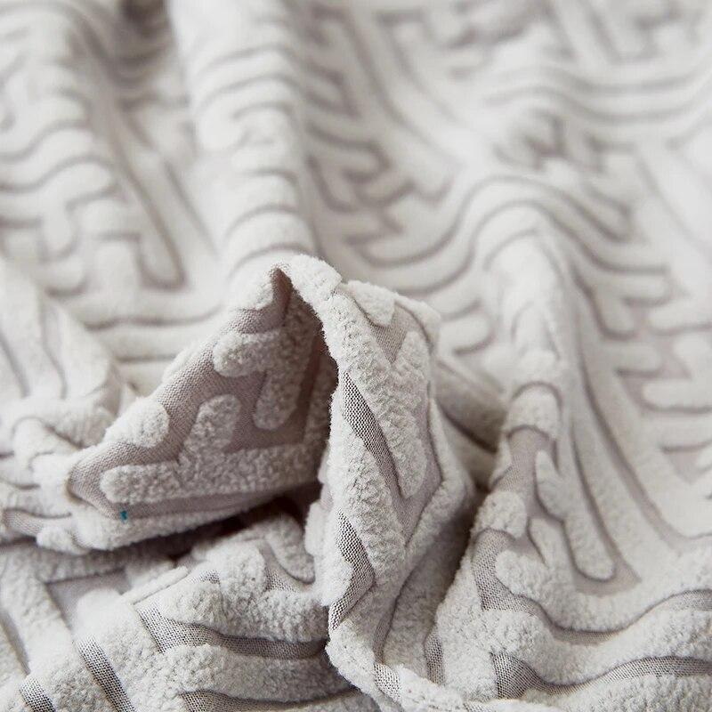 Thick Jacquard Plush Sofa Cushion Cover Chalse Long Back Cushion Slipcover Stretch Protector For 1/2/3/4 Seat Couch Cover