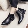All-match Men Ankle Boots Elegantes Formal Business Office Man Shoes Classic Men Chelsea Boots Side Zipper Leather Dress Shoes