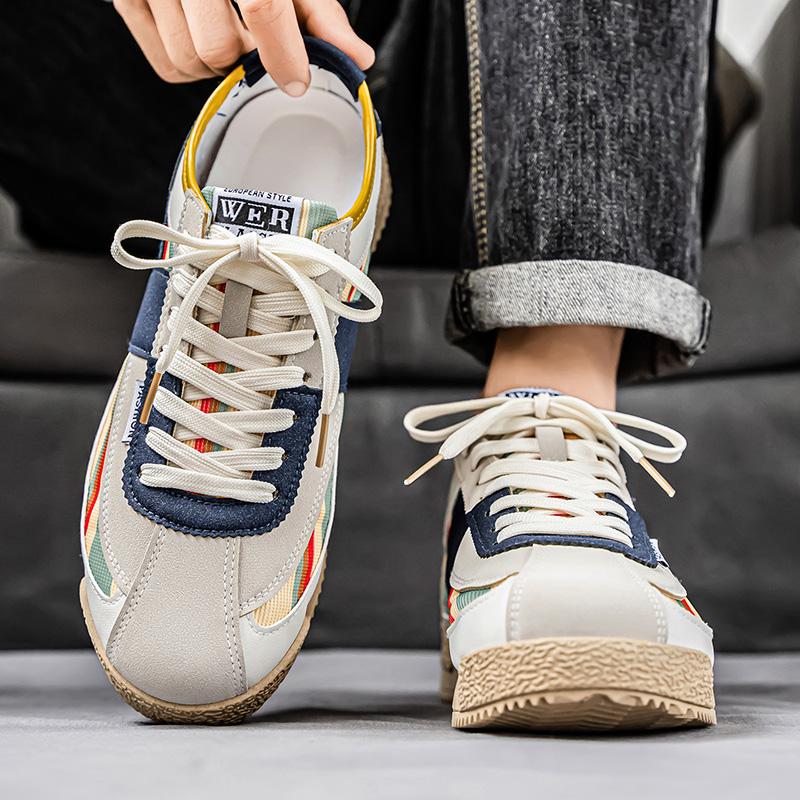 Summer Breathable Men's Shoes, Casual and Versatile,Forrest Gump Shoes, Fashionable Color Blocking, Comfortable and Trendy Shoes