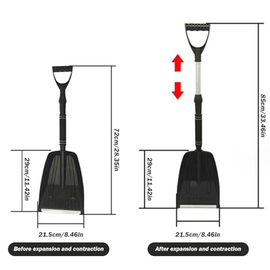 Detachable Snow Shovel for Vehicles,Thickened and Enlarged,Plastic Material Portable Outdoor Camping Emergency Snow Shovel