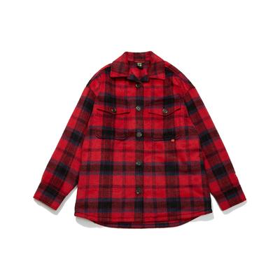 Li Ning Logo Print Loose Long Sleeve Cotton Jacket Women Jackets Red AFMT002-4