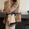Vintage Women's Shoulder Bag Fashi Patchwork Leather Ladies Tote Bags Large Capacity Female Commuter underarm Shopping Handbag