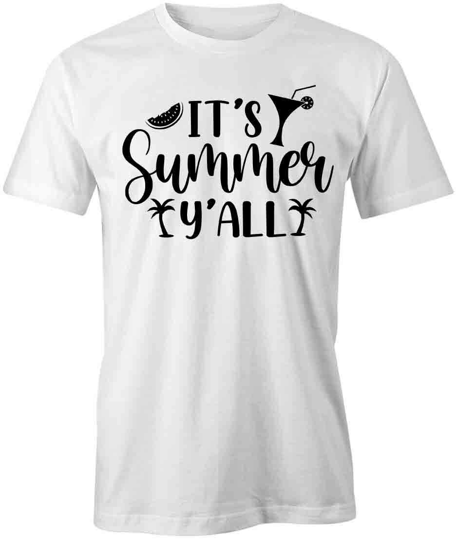 IT S SUMMER Y ALL TShirt Tee Short-Sleeved Cotton BEACH OCEAN CLOTHING S1WSA500 XXXXL