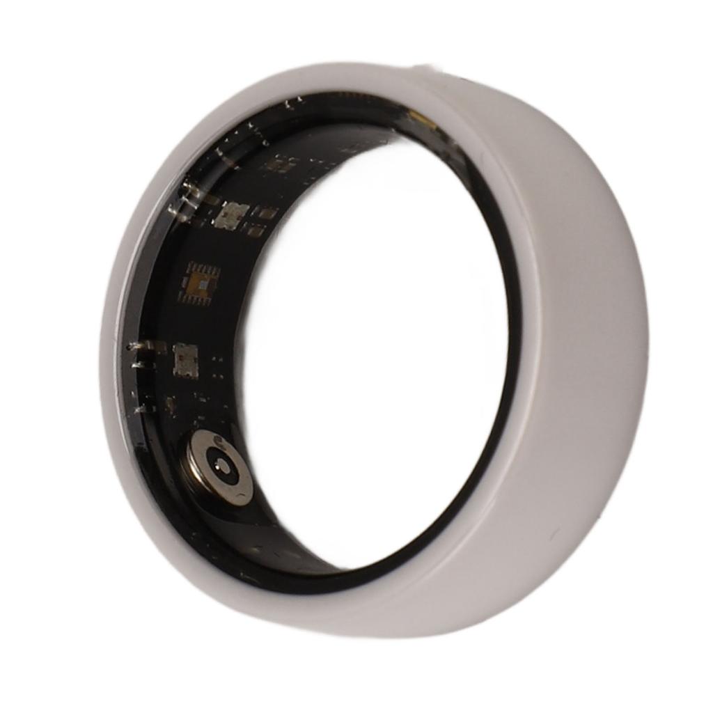Smart Ring White IP68 Waterproof BT Pedometer Sleep Monitoring Rechargeable Smart Ring Health