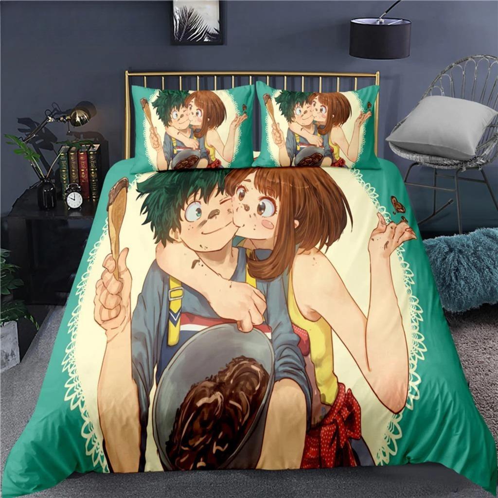 Hot My Hero Academia 3D Printed Bedding Set Duvet Covers Pillowcases Comforter Bedding Set Bedclothes Duvet Cover 200x200
