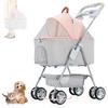 LPOTIUS Foldable Pet Separate Pet for Medium Small Multiple Pet 4 Dog Easy To for Going Going To the Nursing Pet Load Capacity 15KG Cart, 2-Way, Type,