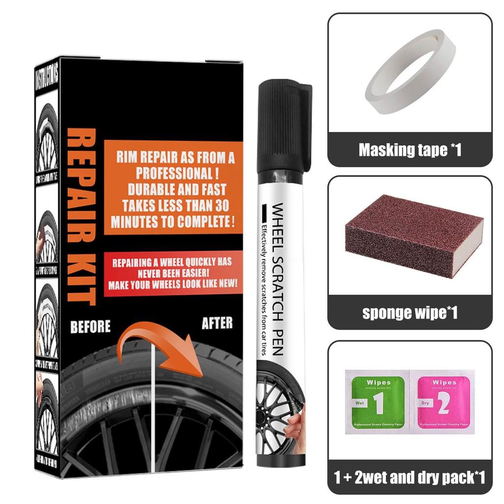 Wheel Repair Pen Touch Up Pen, Car Wheel Rim Repair, Car Scratch