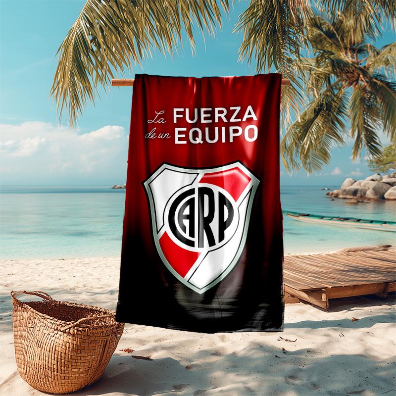 Proof Beach Towel with Club Atlético River Plate Pattern - Soft,absorbent,quick-drying,machine Washable - Perfect for Swimming,camping,bathing
